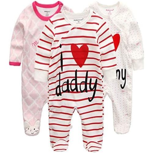 Kiddiezoom Baby and Toddler Boys'Snug Fit Footed One-Piece Romper Jumpsuit Cotton Cotton Footed Outfit