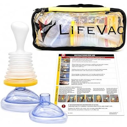 LifeVac Travel Kit (Canadian Version) - Choking Rescue Device, Portable Suction Rescue Device First Aid Kit for Kids and Adults, Portable Airway Suction Device | Anti Choking Device for Children and Adults