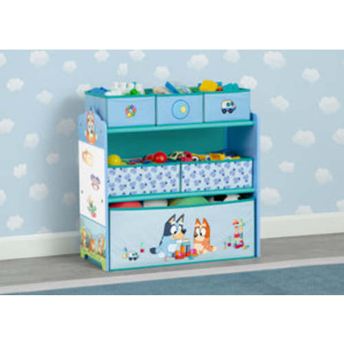 Bluey Design & Store 6 Bin Toy Storage Organizer