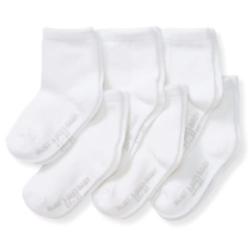Solid Organic Cotton Baby Crew Socks 6 Pack