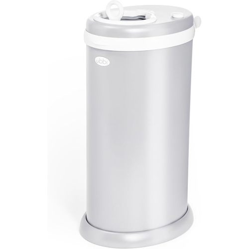 Ubbi Stainless Steel Diaper Pail, No Special Bags, Odor-Locking, Gray