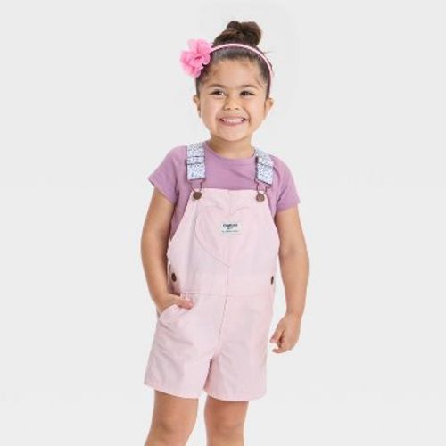 Oshkosh B'gosh Girls' Heart Shortalls - Pink 12M