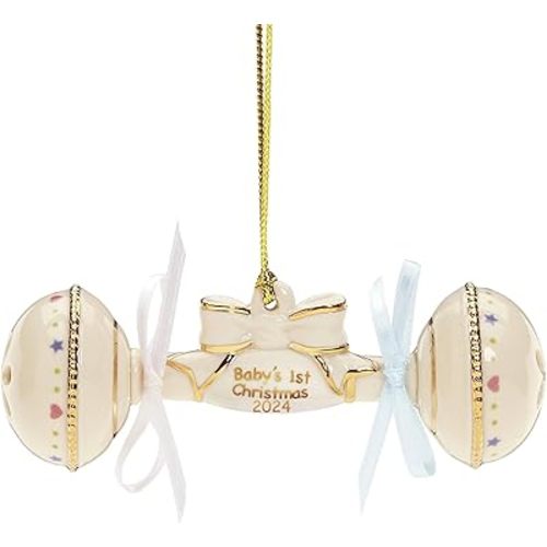 Lenox 895758 2024 Baby's 1st Christmas Rattle Ornament