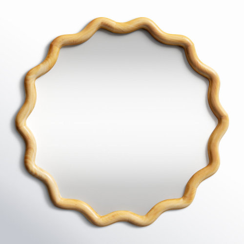 Joss & Main Lunora Round Wood Wall Mirror & Reviews | Wayfair