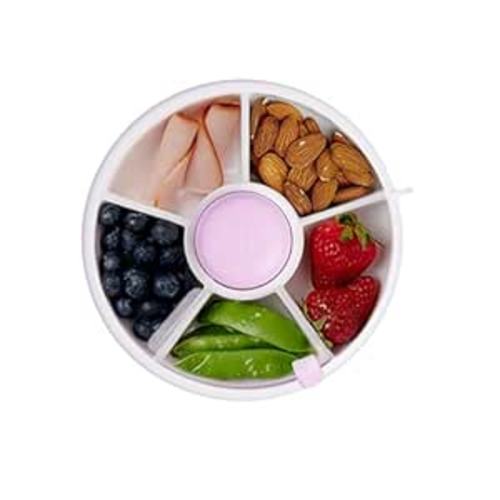 Amazon.com : GoBe Kids Snack Spinner Bundle with Hand Strap and Sticker Sheet - Reusable Snack Container with 5 Compartment Dispenser and Lid | BPA and PVC Free | Dishwasher Safe | No Spill, Leakproof : Baby