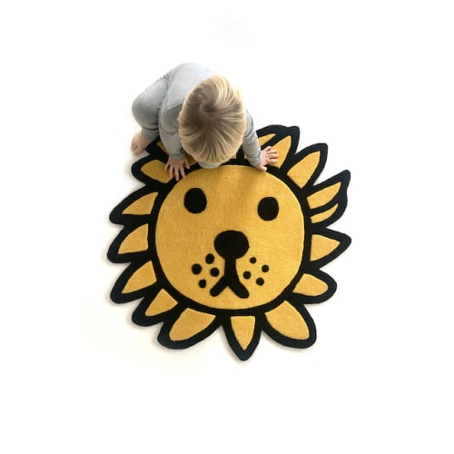 lion rug – playful animal rug for kids | miffy town