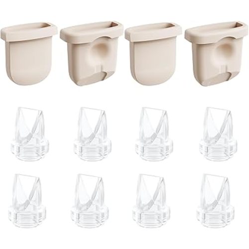 12pcs Breast Pump Parts, 8pcs Duckbill Valves and 4pcs Silicone Diaphragm Compatible with eufy S1 Pro/S1/E10/E20 Wearable Breast Pump, Replace for eufy Pump Original Parts Diaphragm Duckbill Valve