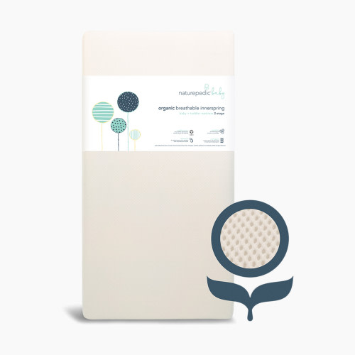 Naturepedic Organic Breathable Innerspring 2-Stage Baby Crib & Toddler Mattress