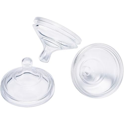 Boon Nursh Newborn Silicone Baby Bottle Nipples - Bottle Nipples for Boon Nursh Newborn Bottles - Baby Bottle-Feeding Supplies - Slow Flow Baby Bottle Nipples - 3 Count