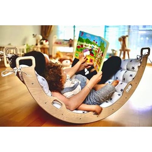 Cushion for Climbing Arch | Pillow for Montessori Rocker | Montessori Rocker Cushion Set | Climbing Arch Pillow | Premium Quality Climbing Set Cushion (Star)