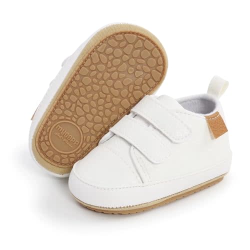 BABSMULY Baby Boys Girls Shoes Non-Slip Rubber Sole High-Top PU Leather Sneakers Infant First Walking Shoes Toddler Crib Shoes Newborn Loafers Flats.