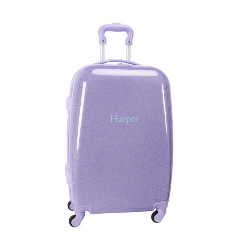 Mackenzie Lavender Glitter Hard-Sided Luggage