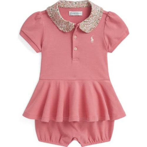 Cotton Piqué Polo Dress, 3M