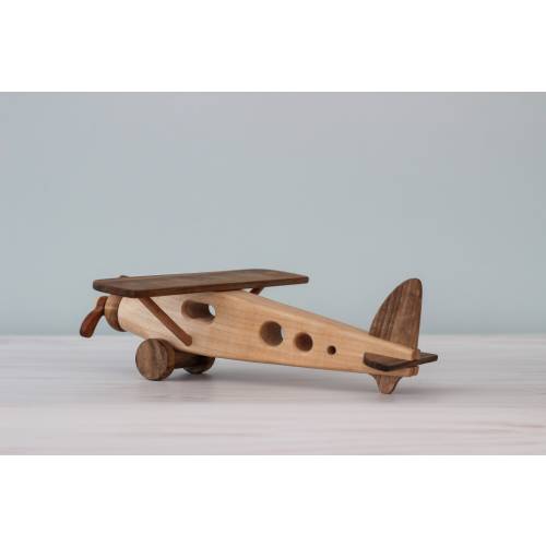 Handcrafted wooden airplane toy for 2 3 year old, Imaginative Play, Personalized toddler toy, Montessori Waldorf toy for baby boy girl gift