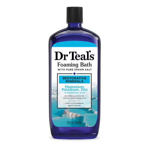Dr Teal's Foaming Bath, Restorative Minerals with Magnesium, Potassium, and Zinc, 34 fl oz