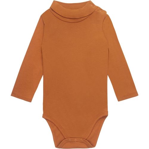 GUISBY Baby Turtleneck Bodysuit,Long Sleeve with Mitten Cuff for Boy Girl Jumpsuit Outfit Rayon of Bamboo