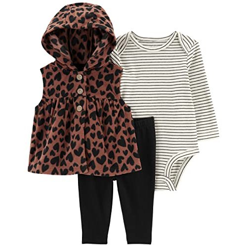 Carter's Baby Girls' 3 Piece Vest Little Jacket Set