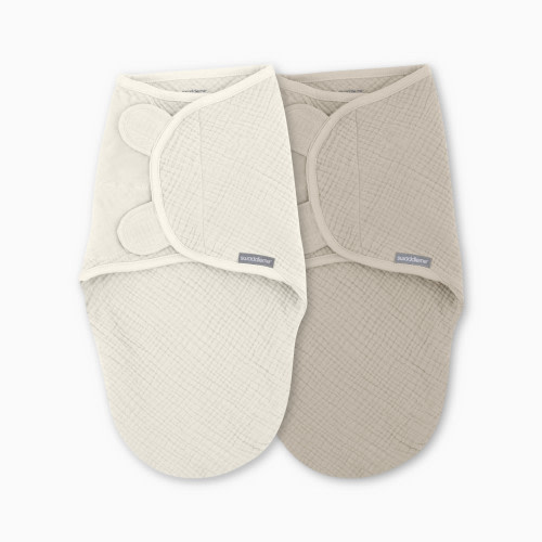 Ingenuity SwaddleMe Muslin Original Swaddle (2-Pack) - Cream/Cashew