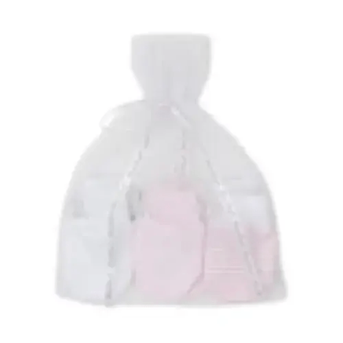 Pink Stripe 3 Pack Mitts Set w/ Tulle Bag