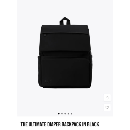 BÉIS 'The Ultimate Diaper Backpack' in Black - Best Backpack Diaper Bag in Black
