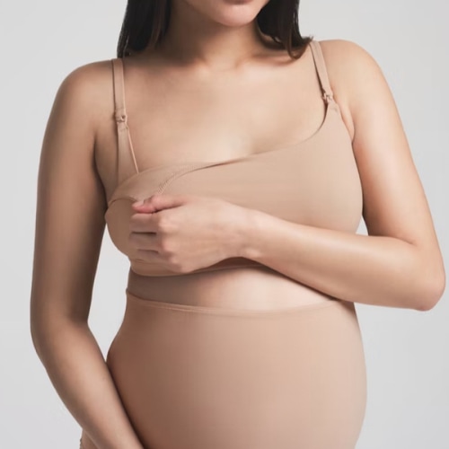 FITS EVERYBODY MATERNITY NURSING SCOOP BRALETTE | CLAY