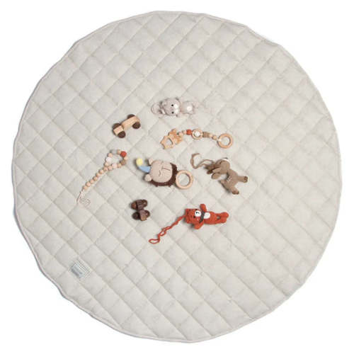 French Linen Baby Tummy Time Playmat - Natural