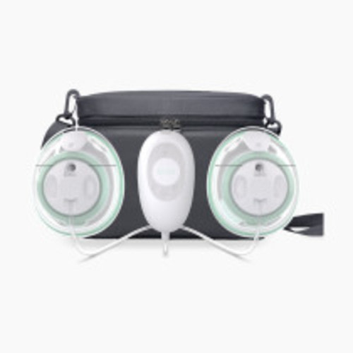 Elvie Stride Plus - Hands Free Double Electric Breast Pump and Tote - White