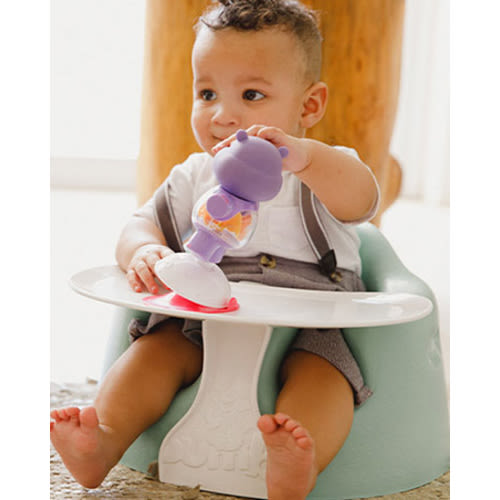 Bumbo Baby Toddler Adjustable 3 in 1 Multi Seat High Chair and Booster Seat with Removable Tray and Buckle Strap for Toddlers 1 to 3, Cool Gray - Cool Grey