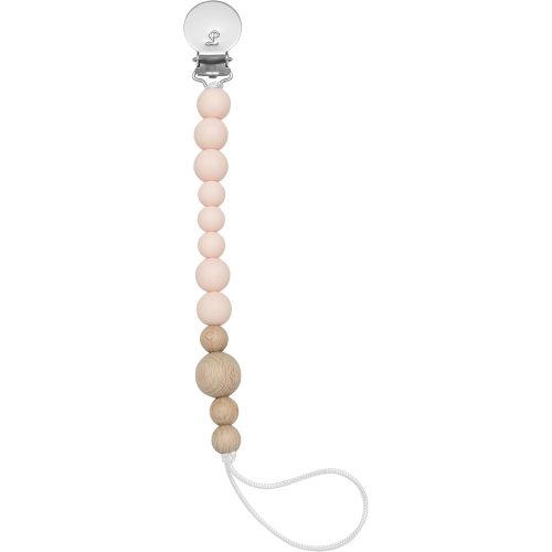 Loulou Lollipop Silicone Soother Pacifier Clip Binky Holder for Newborn and Baby - Color Block (Blush)
