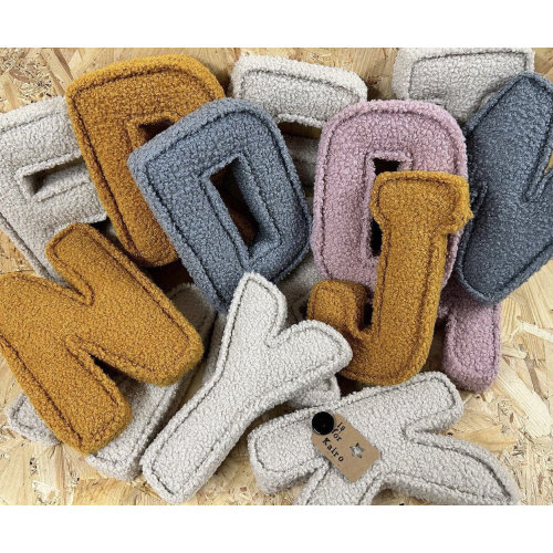 boucle fabric letter