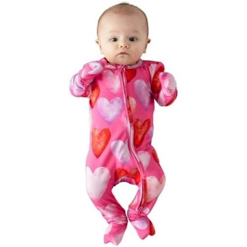 3-6 Posh Peanut Convertible Baby Sleepers - Girls Footless Baby Pajamas with 2 Way Zipper for Easy Diaper Changes