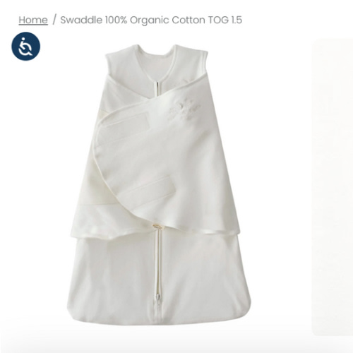 Cream Organic Cotton Swaddle - Newborn | HALO