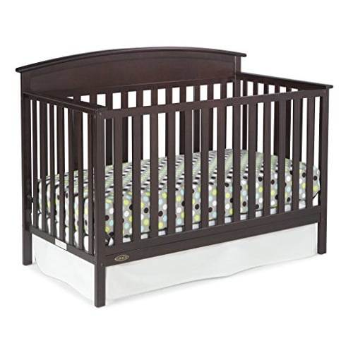 Graco Benton 5-in-1 Convertible Crib (Espresso) – GREENGUARD Gold Certified, Converts from Baby Crib to Toddler Bed, Daybed and Full-Size Bed, Fits Standard Full-Size Crib Mattress