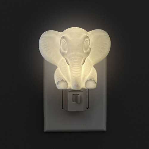 Elephant Night Light Plug-In, Kids Room LED Nightlight, Nursery Animal Lamp, Soft Glow Elephant Light for Baby Room, Toddler Bedroom Decor