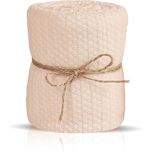 Baby Wrap: Newborn Photography Wrap. Baby Photoshoot Prop for Boy or Girl. Baby Swaddle Wrap and Receiving Blanket for Newborn Photography Props. Baby Photo Props (Beige)