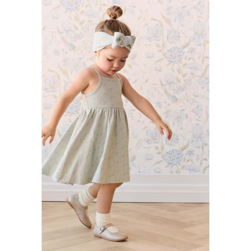 Organic Cotton Samantha Dress - Rose Floral Smoke – Jamie Kay USA