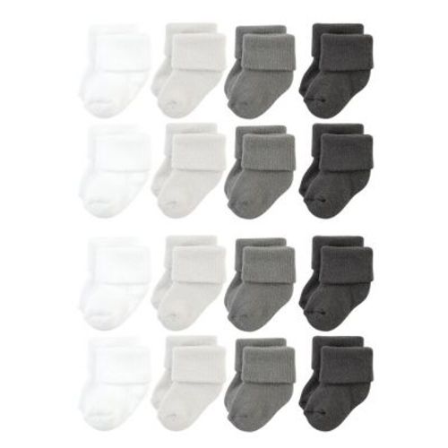 Hudson Baby Cotton Rich Baby Terry Socks 16-Pack