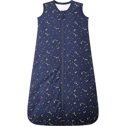 Owlivia Baby Sleep Sack Organic Cotton Sleeping Bag with- 2.5tog Sleeping Bag with 2-Way Zipper, Boys Girls Swaddle Sleep Sack(2.5tog Starry Sky, 3-12 Months)
