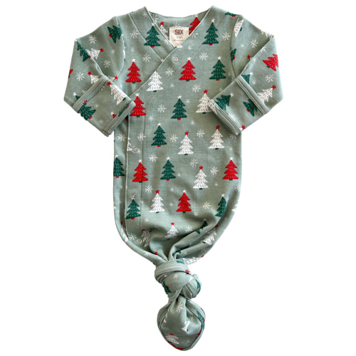 Christmas Trees / Organic Kimono Knot Gown