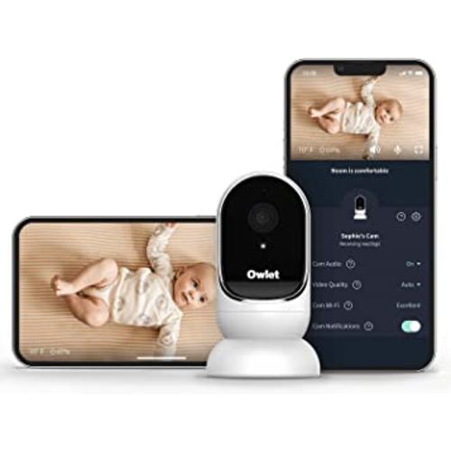 Owlet Cam Smart Video Baby Monitor with Video Camera and Audio - Secure Wifi, 1080p Night Vision, Customize Cry, Sound and Motion Alerts, 2-way audio, Mounting kit