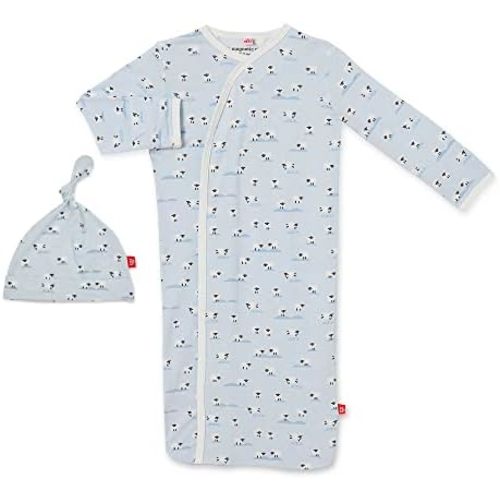 Magnetic Me Modal Newborn Sleeper Gown & Hat Set | Silky Soft Modal Fabric Sleep Sack