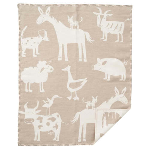 Farm Brushed Organic Cotton Baby Blanket, Three Color Variants