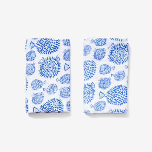 Burp Cloth Set - Blowfish | Marine
