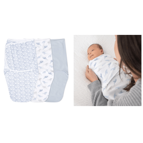 At Sea Easy Swaddle With No Zipper 0-3M | aden + anais