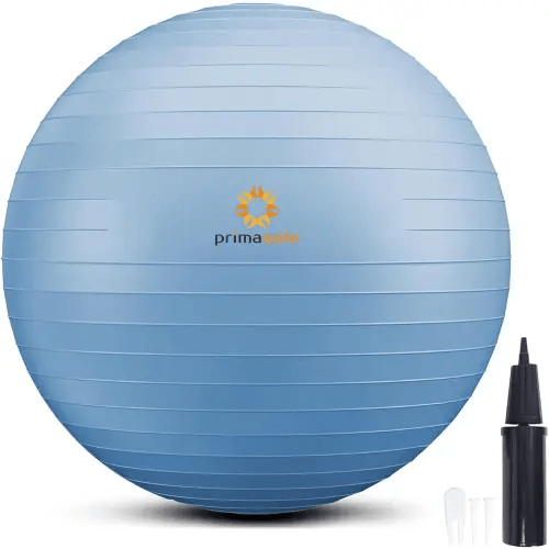 Primasole Exercise Ball for Balance Stability Fitness Workout Yoga Pilates at Home Office & Gym Birthing Ball for Pregnancy, Office Ball Chair