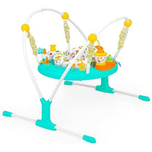 Bright Starts Cooking Up Fun Baby Activity Jumper with Music and Lights, Kitchen Role Play Toys, Unisex, 6 Months+, Up to 25 lbs