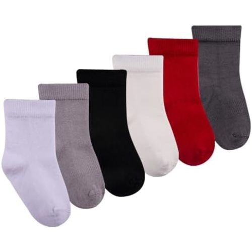 Luna Seamless-Toe Bamboo Crew Socks - Soft Eco-Friendly 6-Pack Baby & Toddler Socks