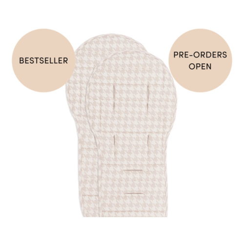 Houndstooth Universal Linen Pram Liner