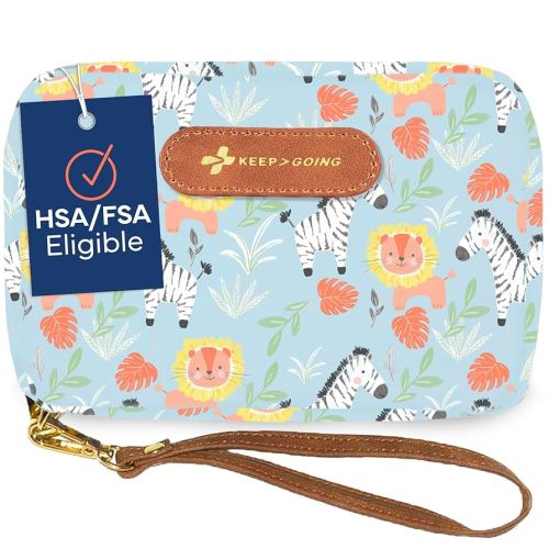 KeepGoing Travel First Aid Kit for Kids – 130 Pc. for Car, Home, Purse, Diaper Bag & Backpack with Latex-Free Bandages - Mini First Aid Kit Travel Size TSA-Approved