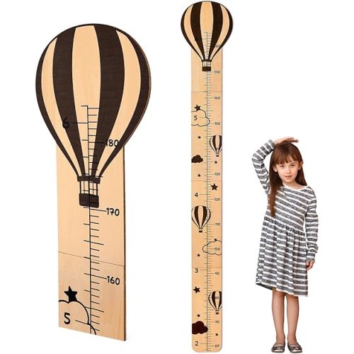 Unicorn Castle Growth Chart for Wall Kids Wood Height Measurement for Wall Height Chart for Kids Wall Decor Measuring Chart Kids Height Wall Chart, Hot Air Balloon